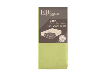 Satininė paklodė su guma ELDORADO HOME, 90x200+25 cm, 3 spalvos - 3