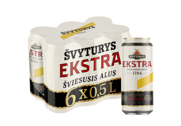 Šviesusis alus ŠVYTURYS EKSTRA, 6 vnt., 3 l