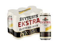 Šviesusis alus ŠVYTURYS EKSTRA, 6 vnt., 3 l