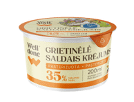 Grietinėlė WELL DONE, 35 % rieb., 200 ml