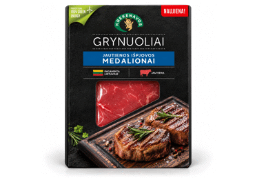 Brandinti jautienos išpjovos medalionai GRYNUOLIAI, 260 g