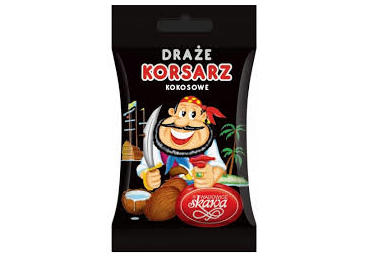Dražė SKAWA KORSARAI, kokosų skonio, 70 g