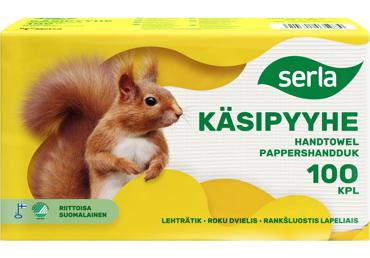 Popieriniai rankšluosčiai SERLA Orava, 2 sluoksnių, 100 vnt.