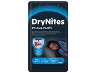 Sauskelnės-kelnaitės HUGGIES DRYNITES BOY 4-7 (17-30 kg), 10 vnt.