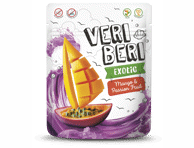 Mangų ir pasiflorų juostelės VERI BERI, 50 g