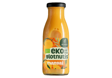 Ekologiškas mangų ir bananų glotnutis MANA, 250 ml