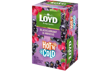 Arbata LOYD HOT&COLD, juodųjų serbentų ir kinrožės skonio, 30 g