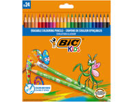 Spalvinimo pieštukai nutrinami BIC EVOLUTION ILLUSION 24 vnt.
