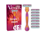 Vienkartiniai skustuvai VENUS Simply 3 Miami Hybrid, 8vnt.