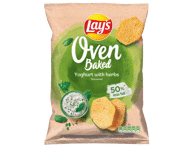 Kepti bulvių traškuč. LAY'S OVEN BAKED, jogurto, žolelių sk., 180 g