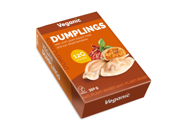 Šaldyti veganiški koldūnai VEGANIC su džiovintais pomidorais, 350 g
