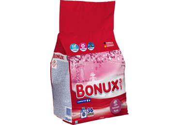 Skalbiamieji milteliai BONUX RADIANT ROSE, 36 skalb., 2.34 kg