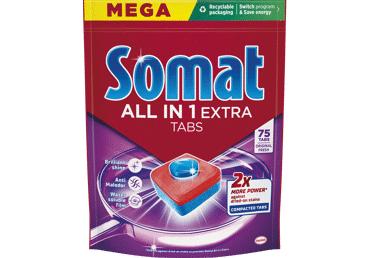 Indaplovių tabletės SOMAT All in 1 Extra, 75 vnt.