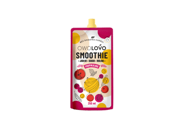 Bananų ir aviečių Smoothie OWOLOVO, 250 ml
