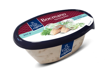 BOCMANO silkių filė su svogūnais baltame padaže, 300 g BOCMANO silkių filė su svogūnais baltame padaže, 300 g