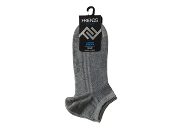 Vyriškos trumpos kojinės, FRIENDS, 39–42, maišyto atspalvio šviesiai pilka, 1 pora
