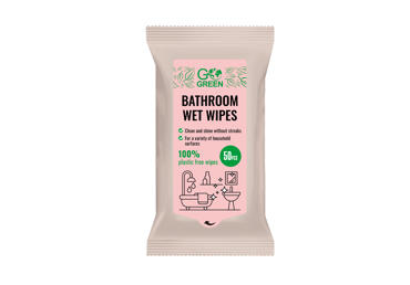 Go Green drėgnosios servetėlės voniai, 50 vnt