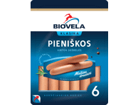 Virtos BIOVELOS pieniškos dešrelės, Aukščiausia rūšis, 260 g
