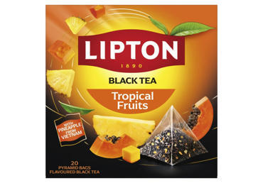 Juodoji arbata LIPTON TROPIC FRUITS, 34 g