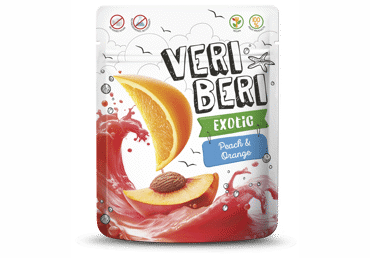 Persikų ir apelsinų juostelės VERI BERI, 50 g
