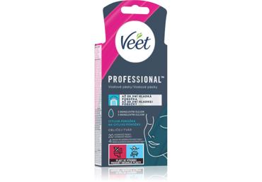 Veido depiliacinės vaško juostelės VEET Professional, 20 vnt.