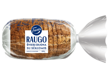 RAUGO šviesi duona su sėklomis FAZER, 500 g