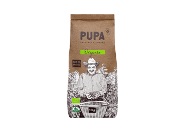 Kavos pupelės PUPA ORGANIC 100 % ARABIKA, 1 kg
