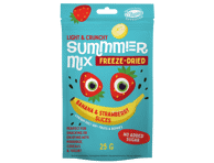 Šaltyje džiovintų bananų ir braškių mišinys SUMMMER, 25 g