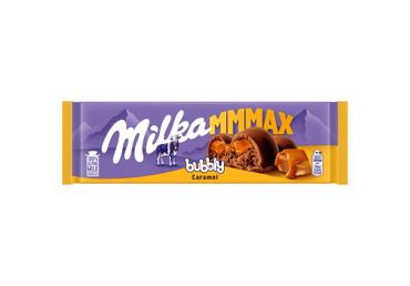 Pieninis šokoladas MILKA BUBBLY su karameliniu įdaru, 250 g