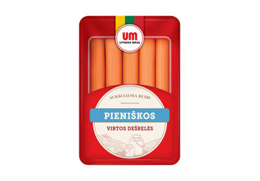 Virtos pieniškos dešrelės UTENOS MĖSA, a. r., 260 g