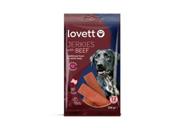 Šunų skanėstas lazdelės LOVETT su jaut.,12 vnt., 108 g