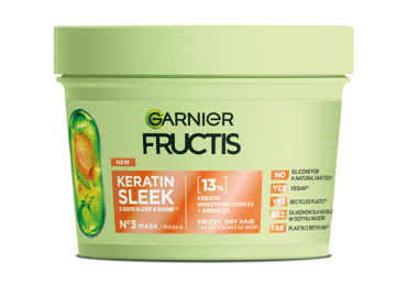 Fructis Keratin Sleek plaukų kaukė, 370ml