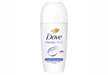 Moteriškas rutulinis dezodorantas DOVE CLASSIC, 50 ml
