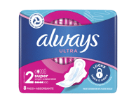 Higieniniai paketai ALWAYS Ultra Super Plus, S2, 8 vnt.