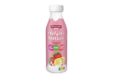 ŽEMAITIJOS kefyro kokteilis su bananais, brašk,, 0,4 % rieb., 450 g