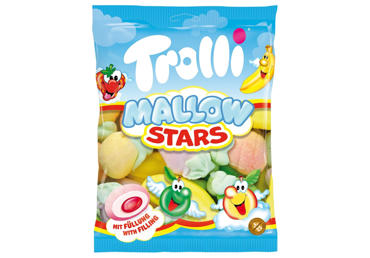 Zefyrai su įdaru TROLLI MALLOW STARS, 150 g