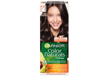 Garnier Color Naturals 4.12, ledinė ruda.