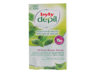 Kūno depiliavimo juostelės BYLY DEPIL MINT & GREEN TEA, 20 vnt