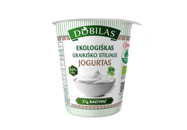 Ekologiškas graikiškas jogurtas DOBILAS, 0,2 % rieb., 300 g