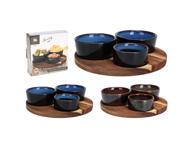 Dubenėliai su akacijos padėklu, 4 vnt.