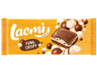 Pieninis akytasis šokoladas LACMI su ryžių traškučiais, 85 g