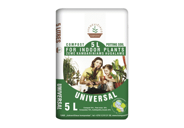 Universalioji kompostinė žemė kambariniams augalams, 5l