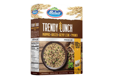 Perlinis kuskusas su žirn., gryb., gvazd., TRENDY LUNCH, 400 g