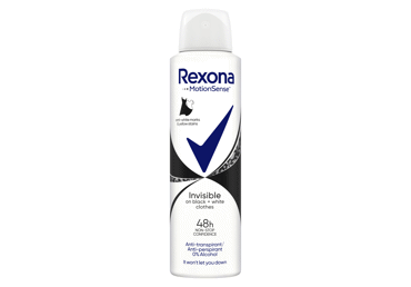 Moteriškas purškiamas dezodorantas REXONA INV.BLACK&WHITE,150