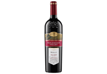 Raudonasis pusiau saldus vynas MOLDAVIAN VALLEY MERLOT, 750 ml