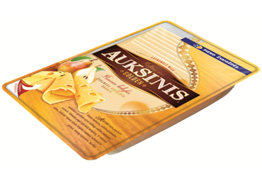AUKSINIS fermentinis sūris (riekelės), 45 % rieb. s. m., 150 g - 2