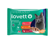 Konservuotas kačių ėdalas LOVETT steriliz. katėms, 4 x 100 g, 400 g