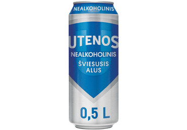 Nealkoholinis UTENOS alus, 0,0%, 500 ml