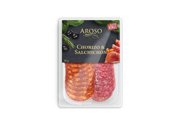 Vytintos SALCHICHON ir CHORIZO dešros AROSO, 80 g Vytintos SALCHICHON ir CHORIZO dešros AROSO, 80 g