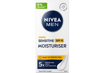 NIVEA MEN SENSITIVE drėkinamasis veido kremas su SPF 15, 75 ml - 1